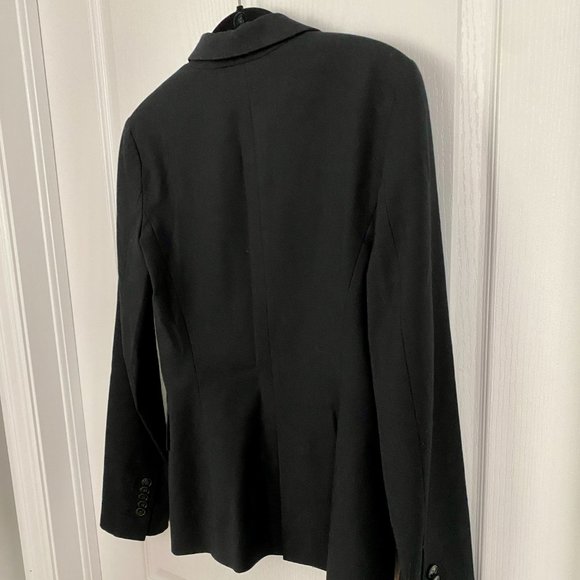 Zara Black Single Breasted One Button Blazer Size 4 - Picture 3 of 13